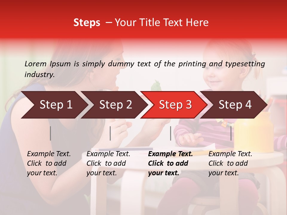 Babysitter Colorful Mother PowerPoint Template