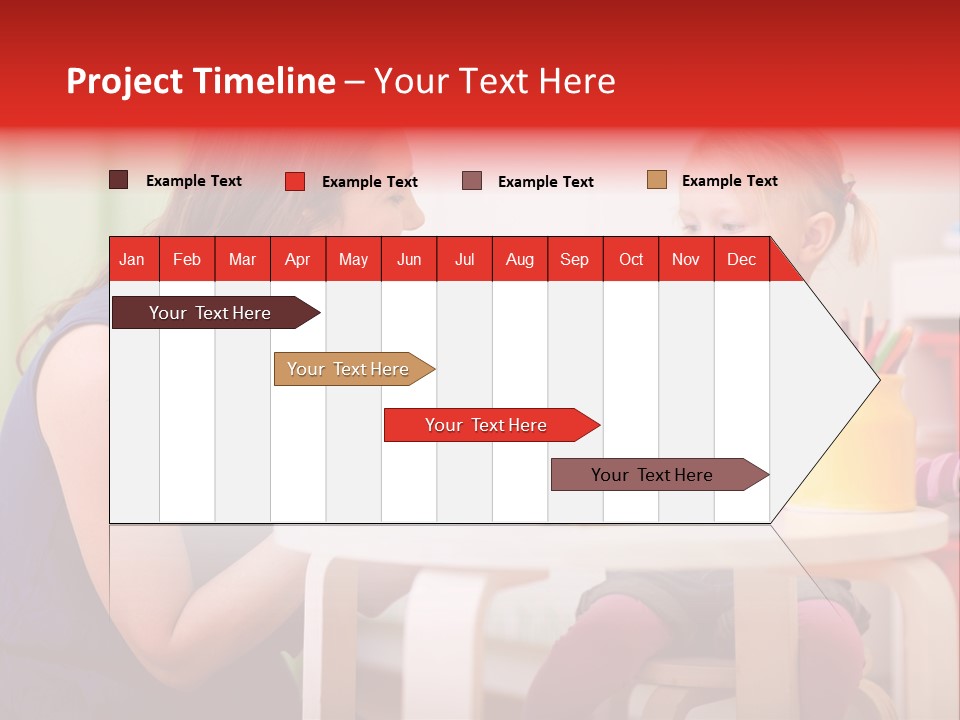 Babysitter Colorful Mother PowerPoint Template