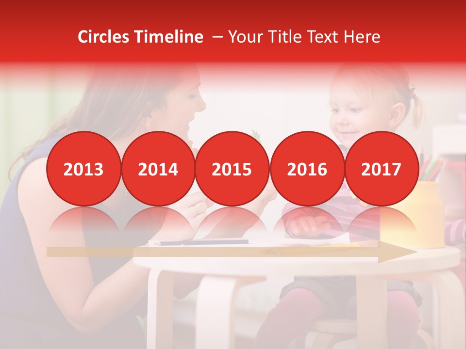 Babysitter Colorful Mother PowerPoint Template