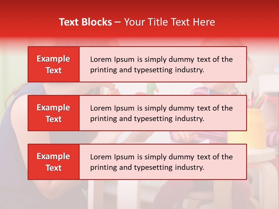 Babysitter Colorful Mother PowerPoint Template