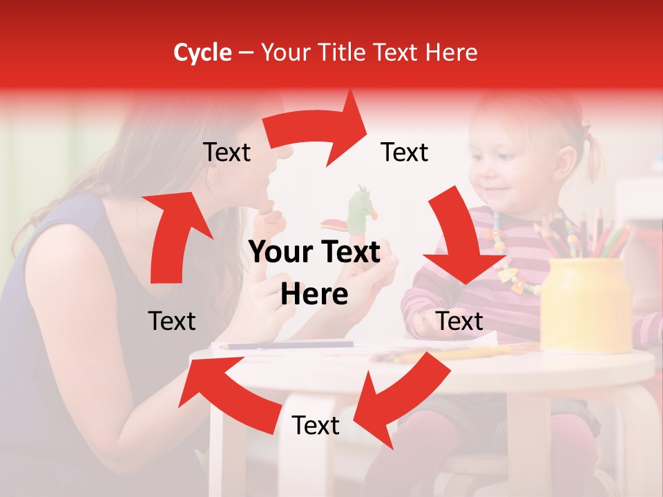 Babysitter Colorful Mother PowerPoint Template