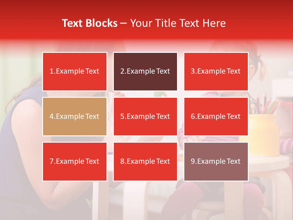 Babysitter Colorful Mother PowerPoint Template