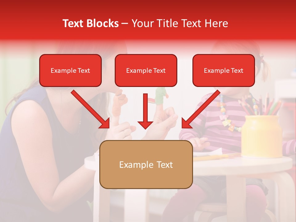 Babysitter Colorful Mother PowerPoint Template