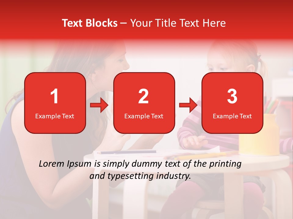 Babysitter Colorful Mother PowerPoint Template