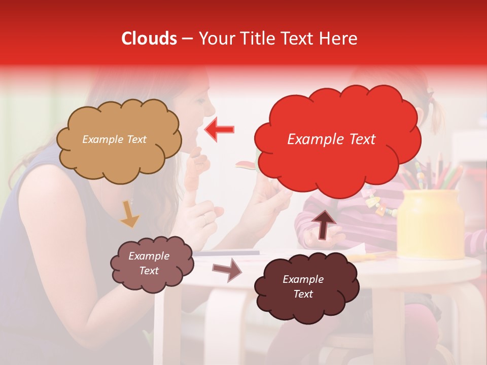 Babysitter Colorful Mother PowerPoint Template