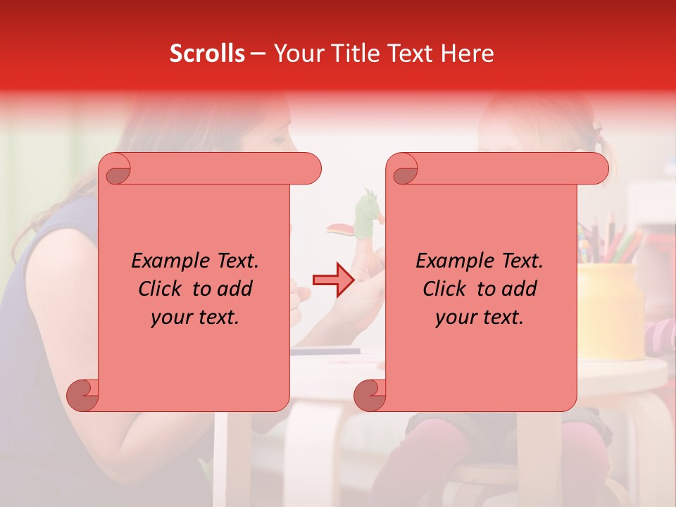 Babysitter Colorful Mother PowerPoint Template