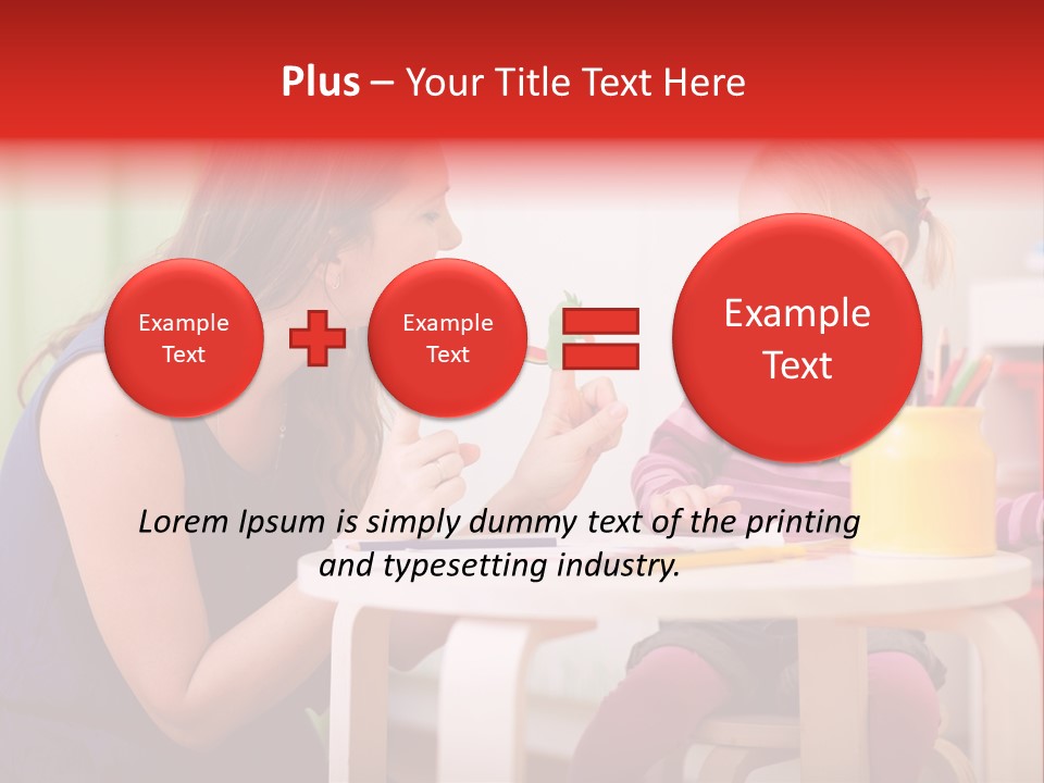 Babysitter Colorful Mother PowerPoint Template