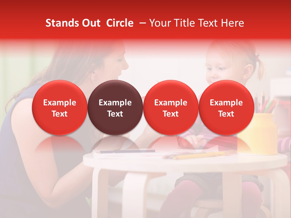 Babysitter Colorful Mother PowerPoint Template