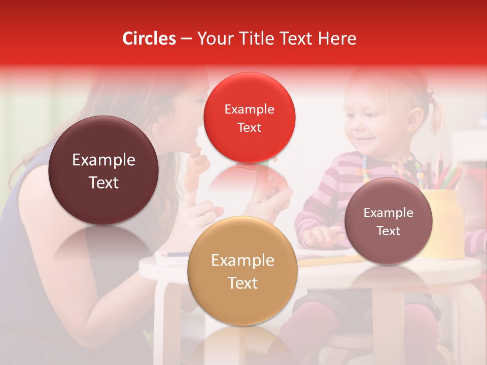 Babysitter Colorful Mother PowerPoint Template