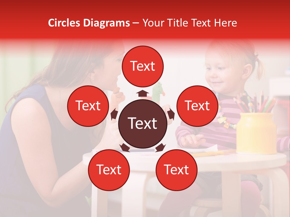 Babysitter Colorful Mother PowerPoint Template