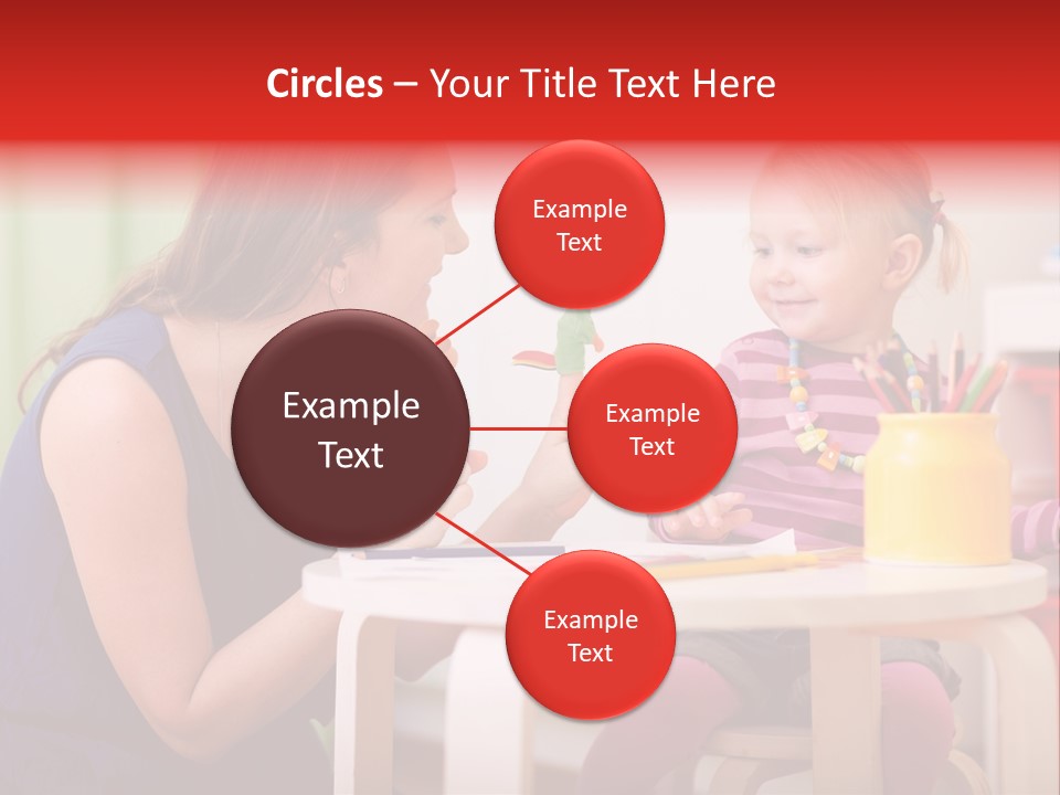 Babysitter Colorful Mother PowerPoint Template