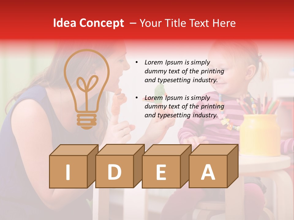 Babysitter Colorful Mother PowerPoint Template