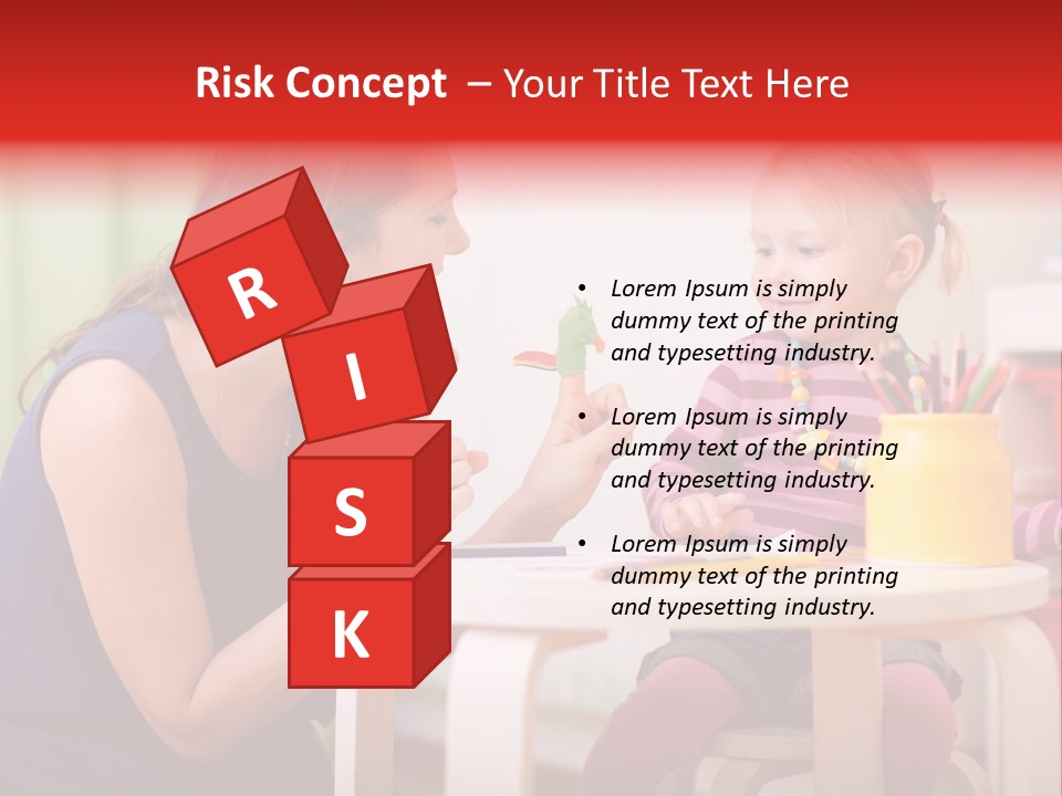 Babysitter Colorful Mother PowerPoint Template