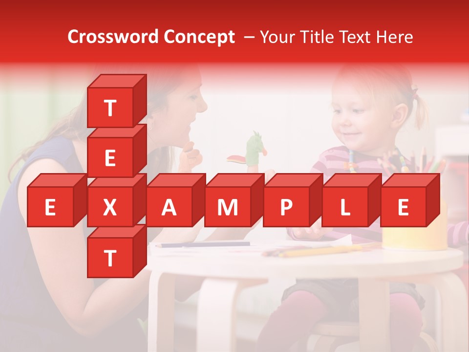 Babysitter Colorful Mother PowerPoint Template