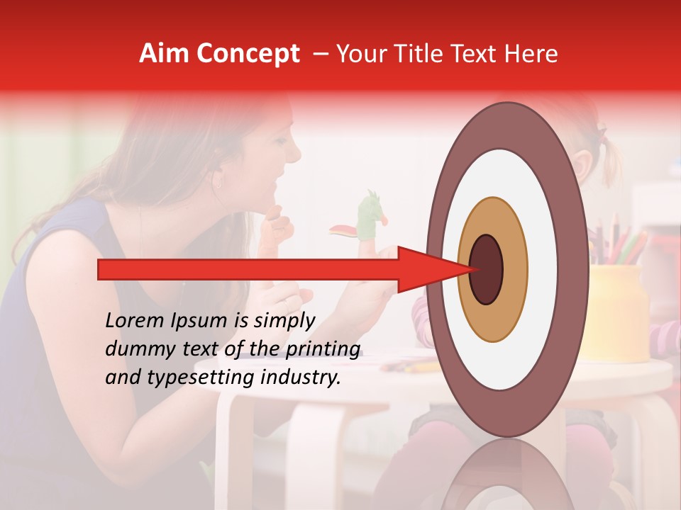 Babysitter Colorful Mother PowerPoint Template