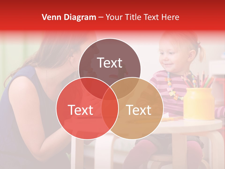 Babysitter Colorful Mother PowerPoint Template