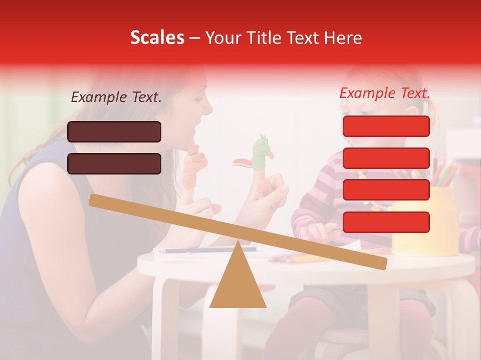 Babysitter Colorful Mother PowerPoint Template