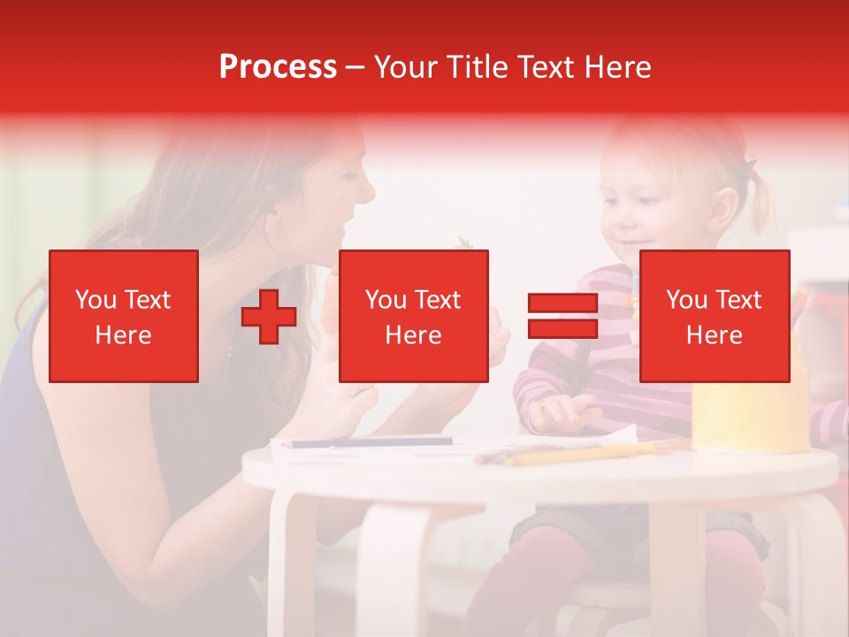 Babysitter Colorful Mother PowerPoint Template