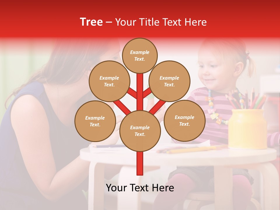 Babysitter Colorful Mother PowerPoint Template