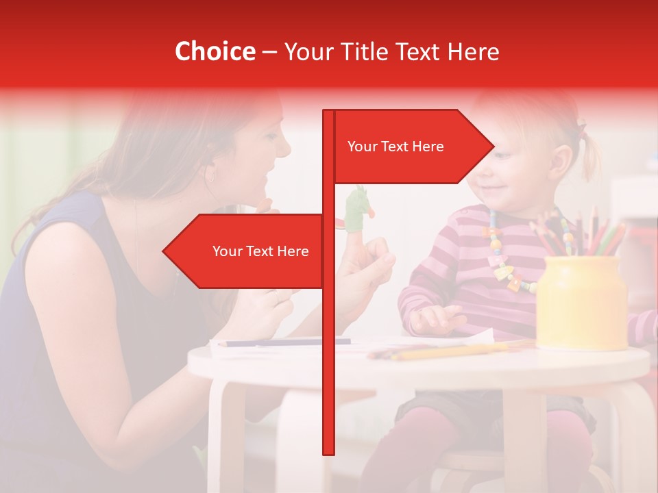 Babysitter Colorful Mother PowerPoint Template