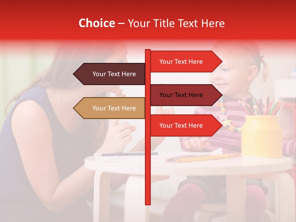 Babysitter Colorful Mother PowerPoint Template