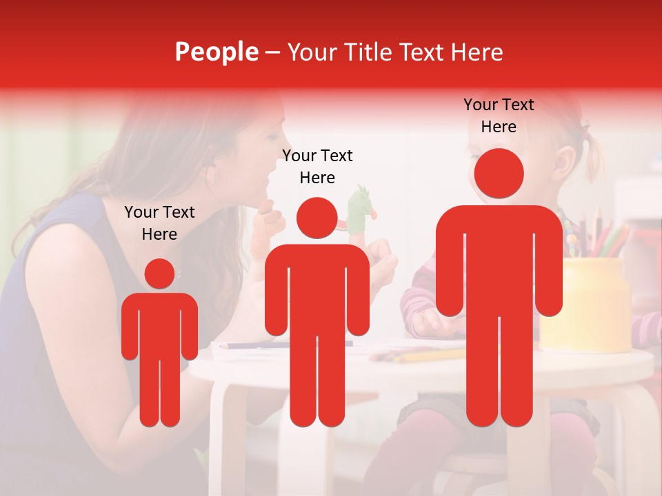 Babysitter Colorful Mother PowerPoint Template