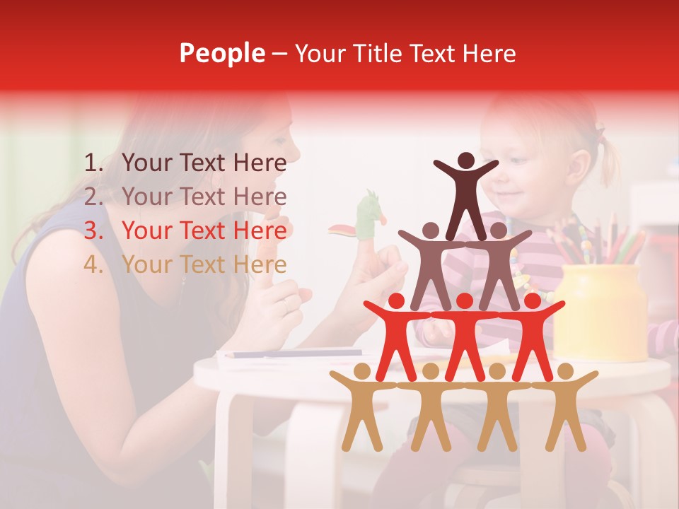 Babysitter Colorful Mother PowerPoint Template