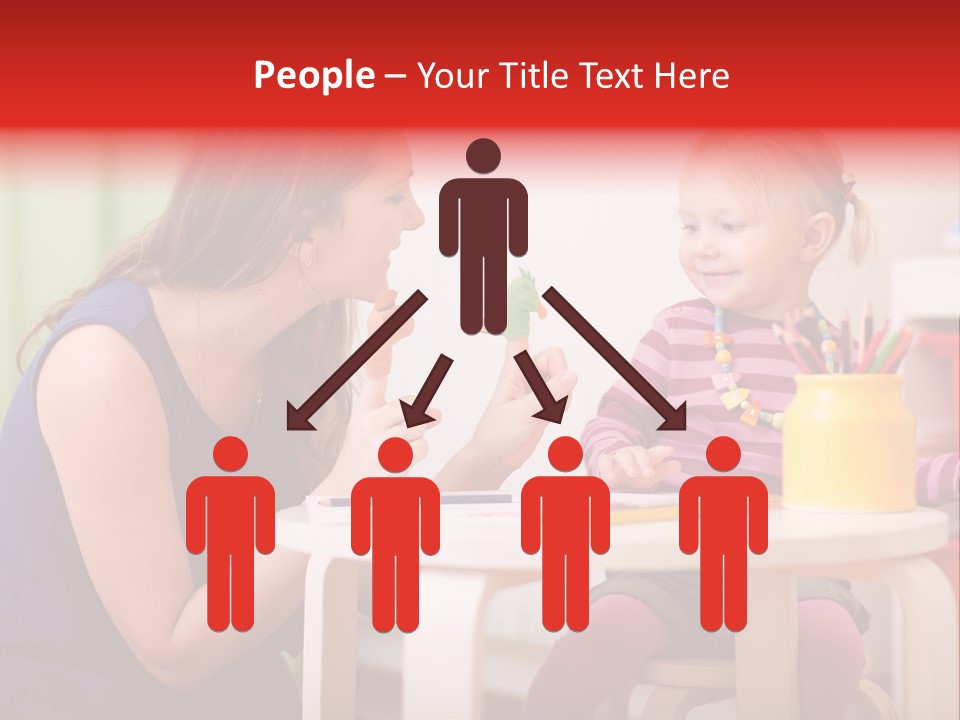 Babysitter Colorful Mother PowerPoint Template