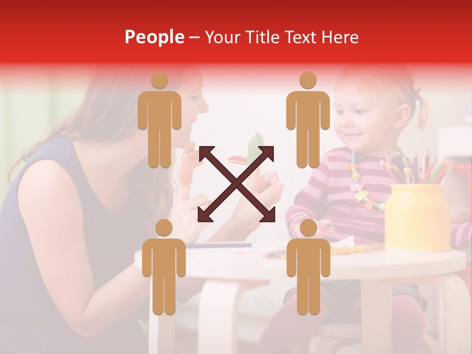 Babysitter Colorful Mother PowerPoint Template