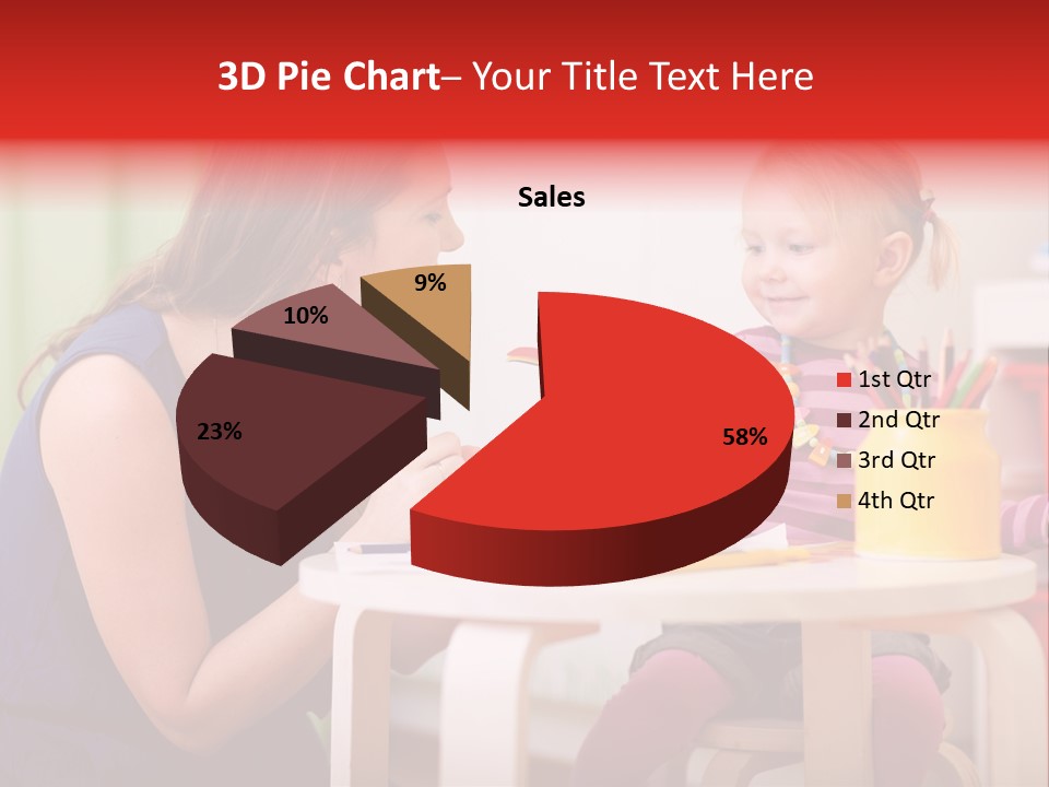 Babysitter Colorful Mother PowerPoint Template