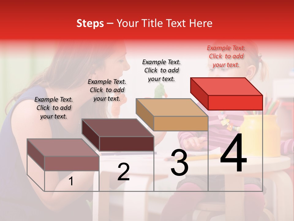 Babysitter Colorful Mother PowerPoint Template