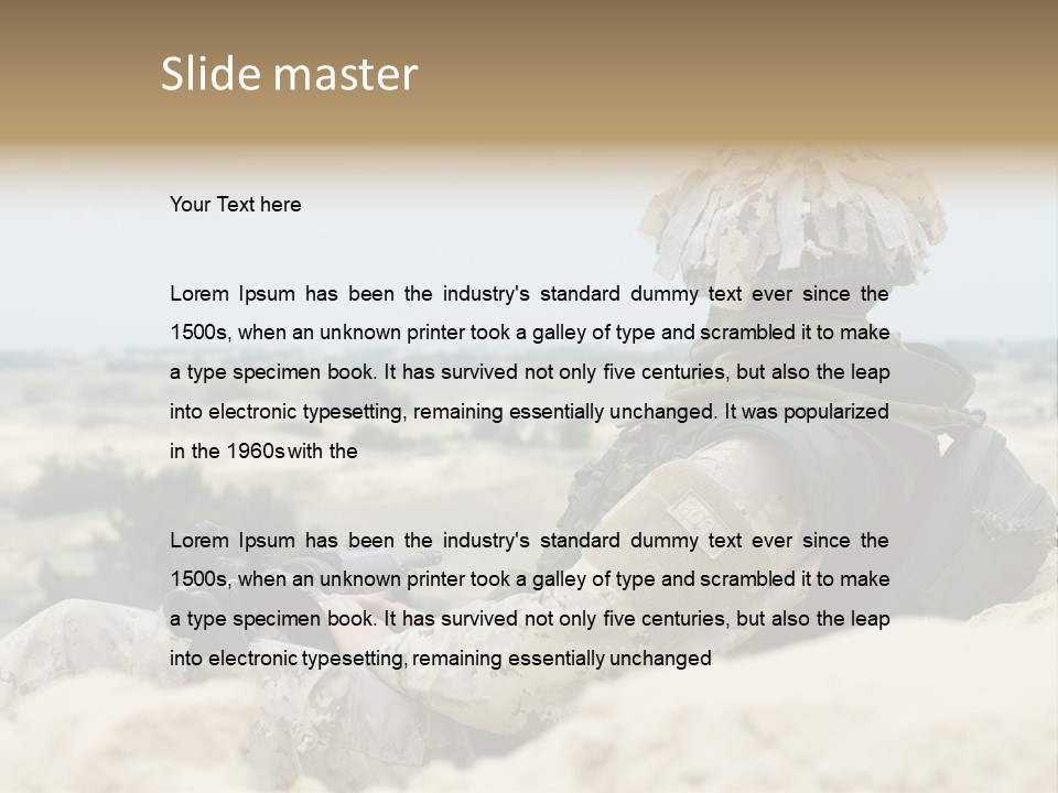 Action Army Ammo PowerPoint Template