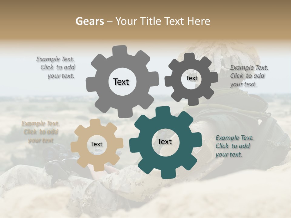 Action Army Ammo PowerPoint Template