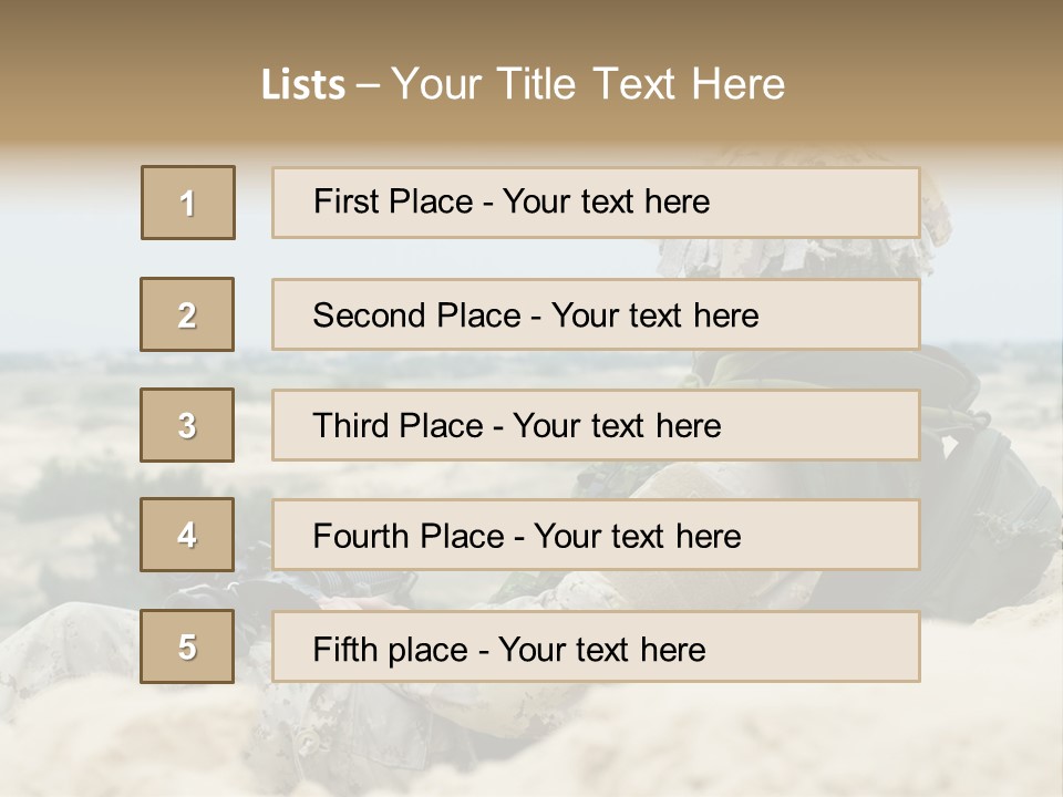 Action Army Ammo PowerPoint Template