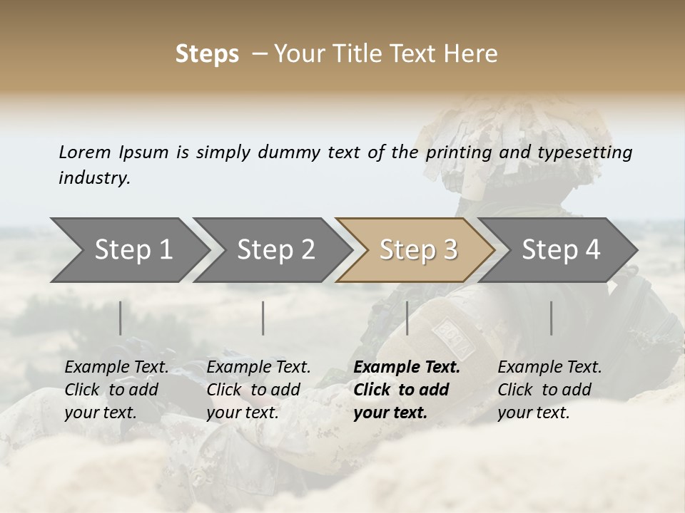 Action Army Ammo PowerPoint Template