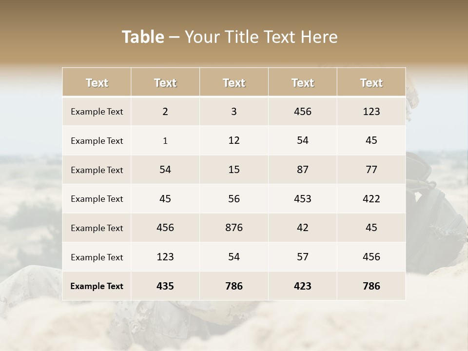 Action Army Ammo PowerPoint Template