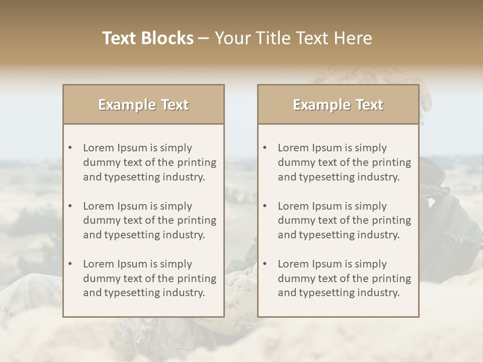 Action Army Ammo PowerPoint Template