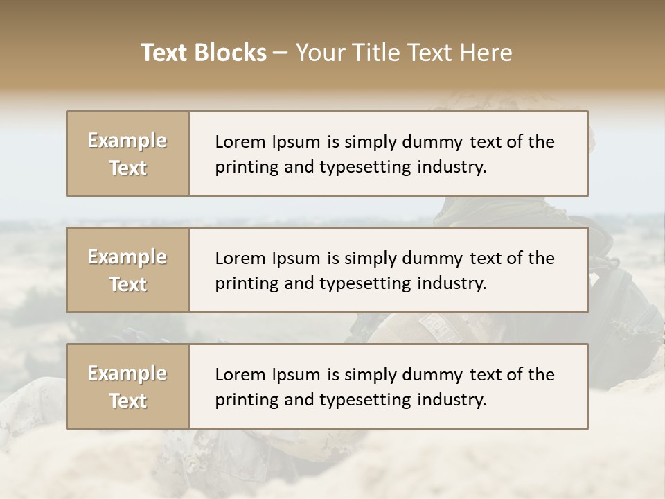 Action Army Ammo PowerPoint Template