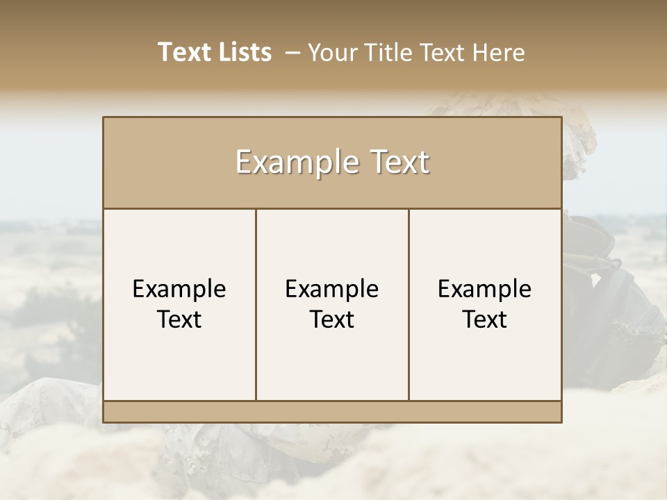 Action Army Ammo PowerPoint Template