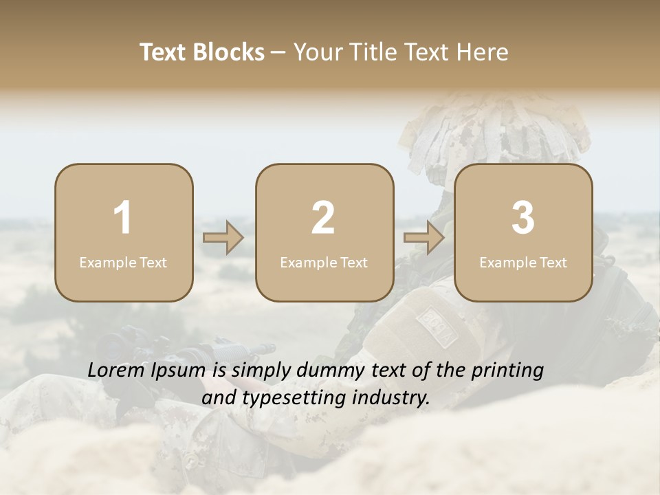Action Army Ammo PowerPoint Template