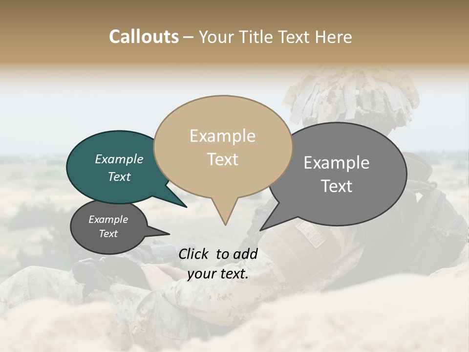 Action Army Ammo PowerPoint Template