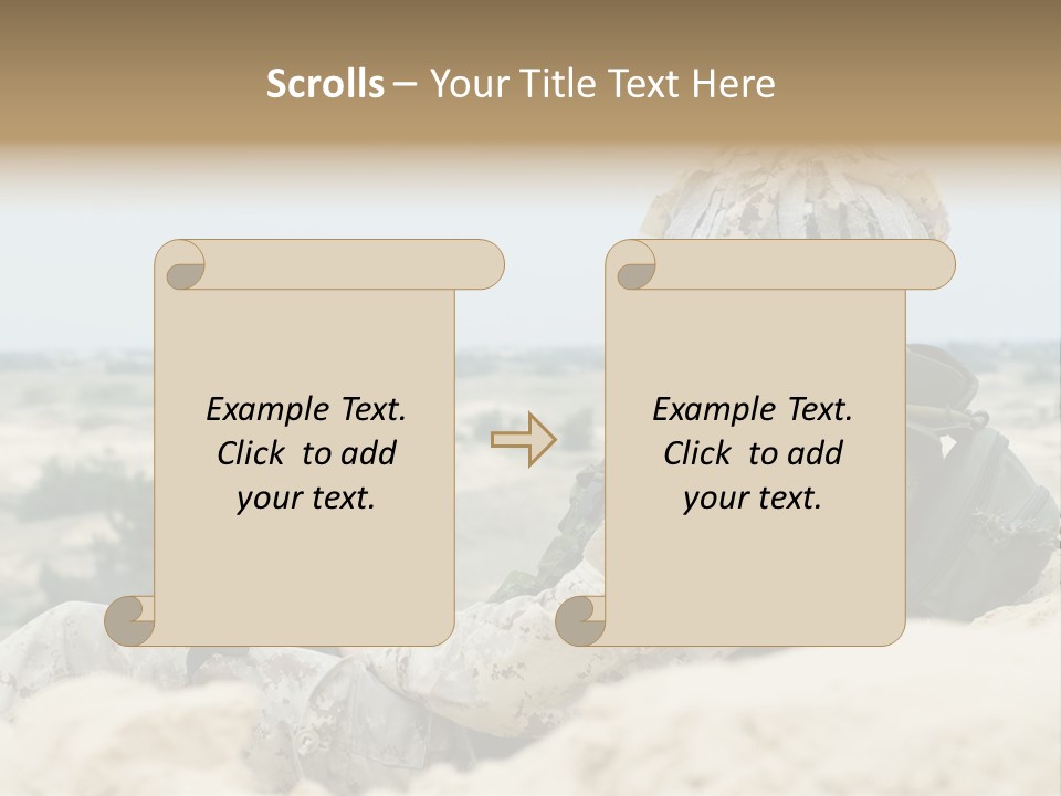 Action Army Ammo PowerPoint Template