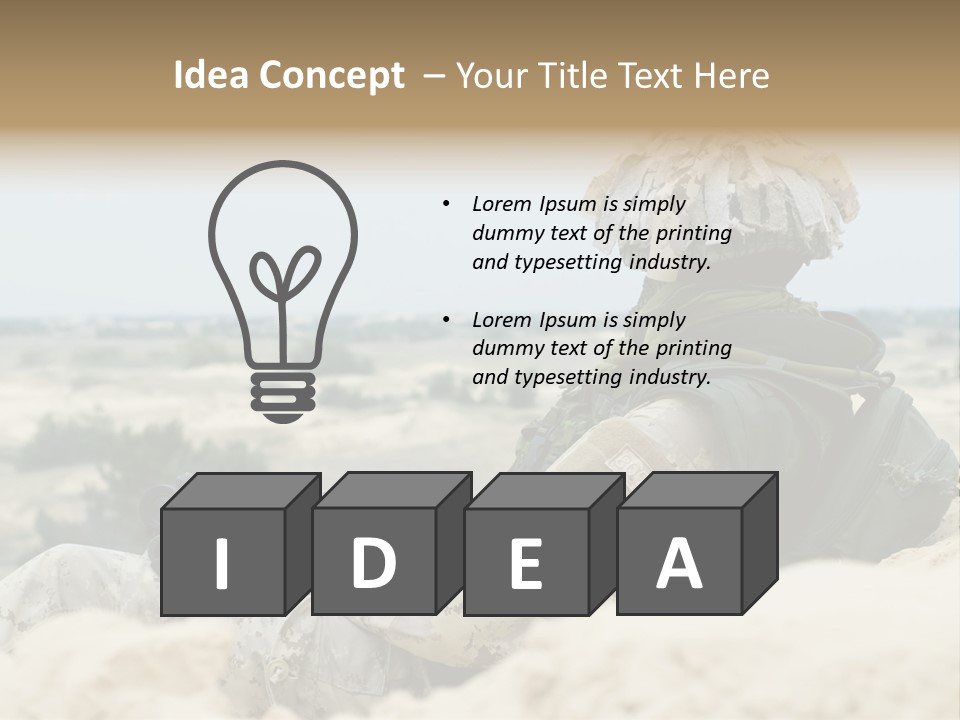 Action Army Ammo PowerPoint Template