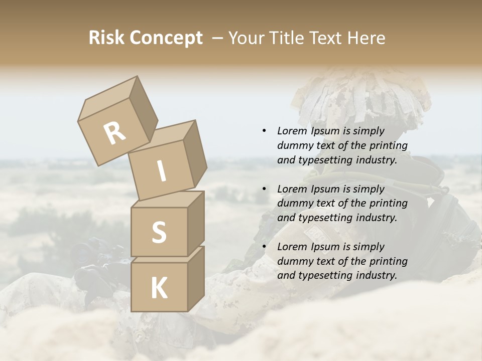 Action Army Ammo PowerPoint Template