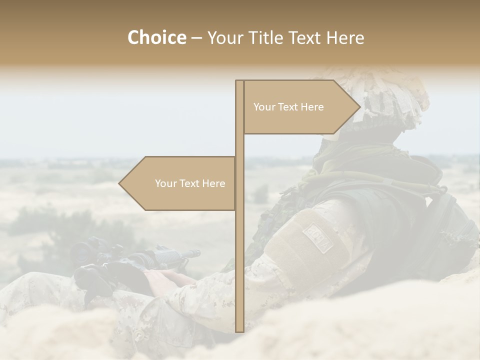 Action Army Ammo PowerPoint Template