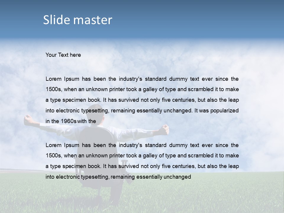 Field Sign Happy PowerPoint Template