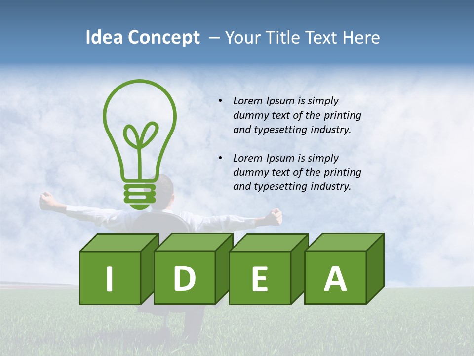 Field Sign Happy PowerPoint Template