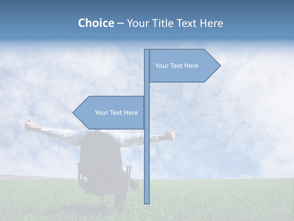 Field Sign Happy PowerPoint Template