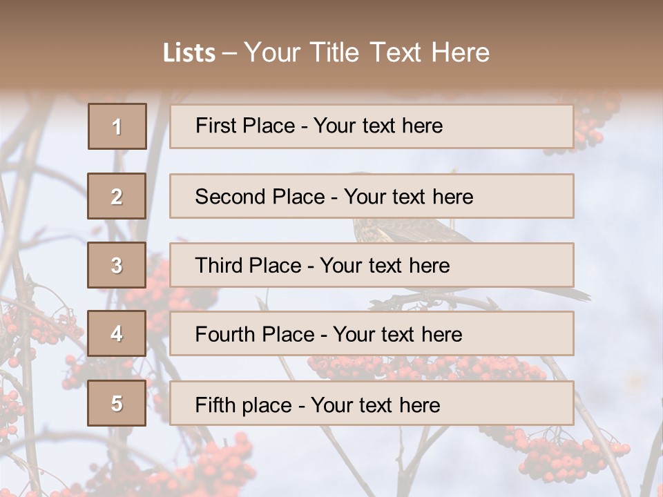 Aucuparia Wildlife Ash PowerPoint Template