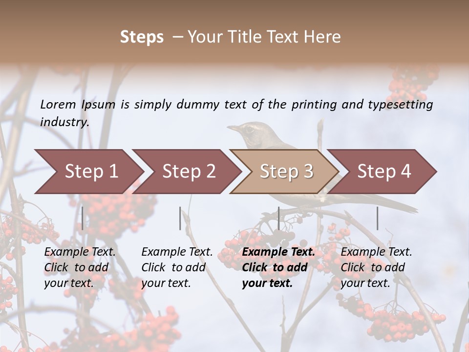 Aucuparia Wildlife Ash PowerPoint Template